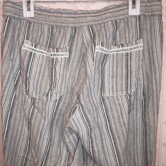 Cute striped linen pants! Size 11/30 - Picture 4 of 5